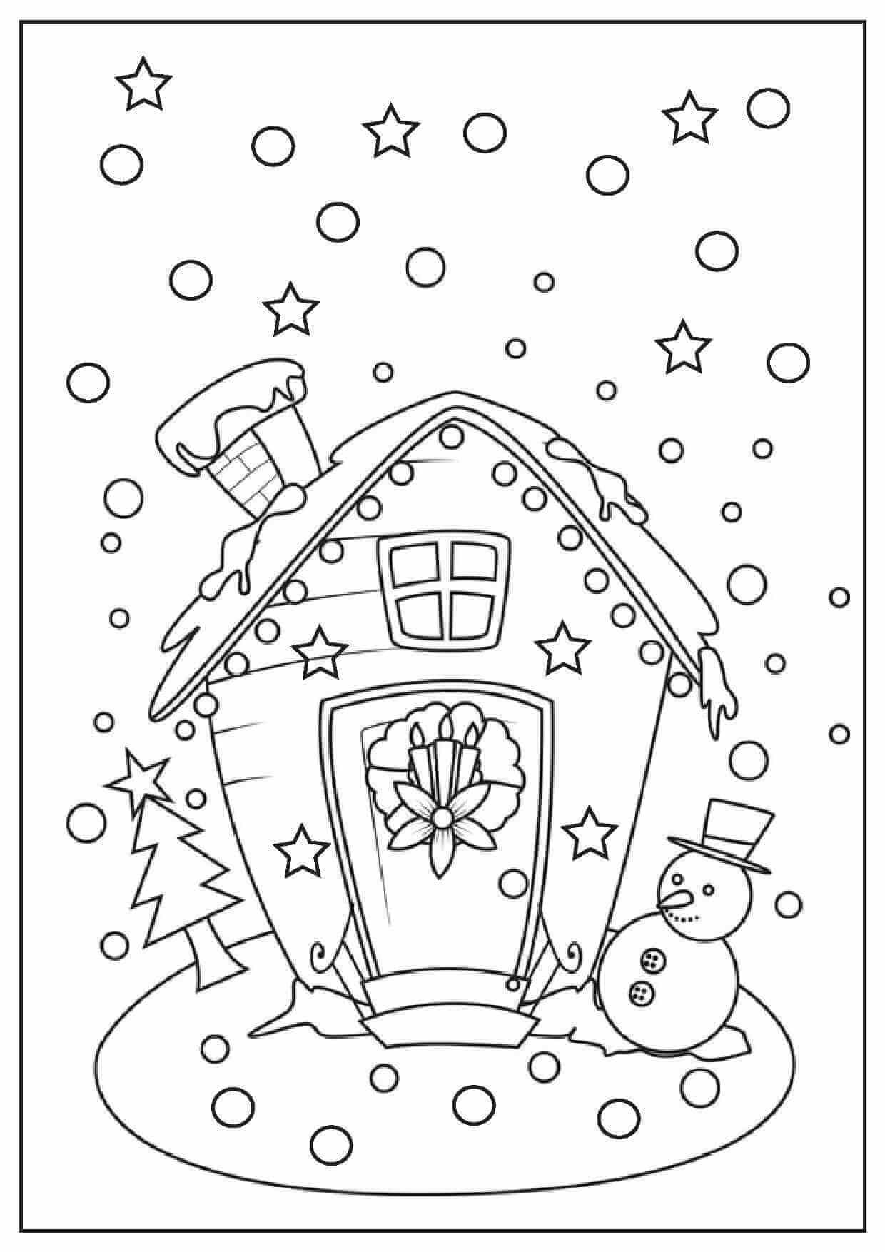 Cute Winter Coloring Page Printable