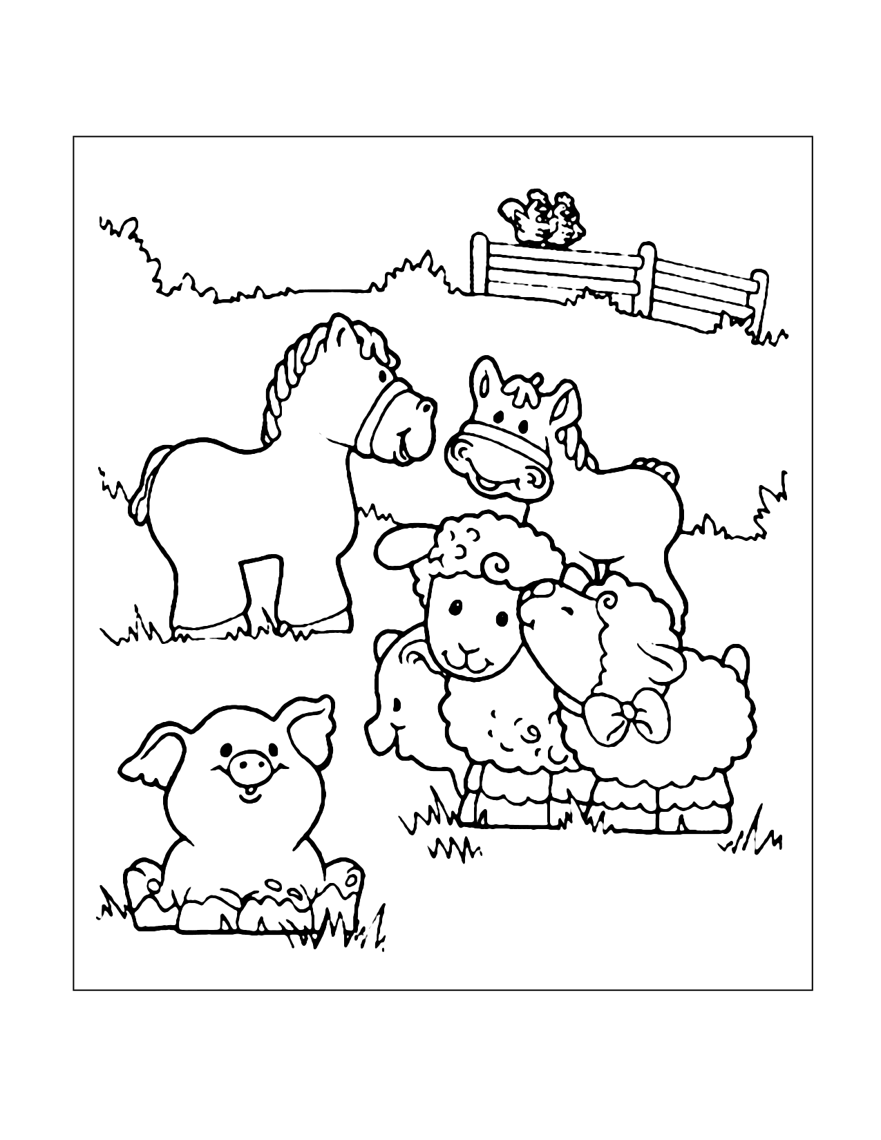 Cutest Farm Animal Coloring Pages