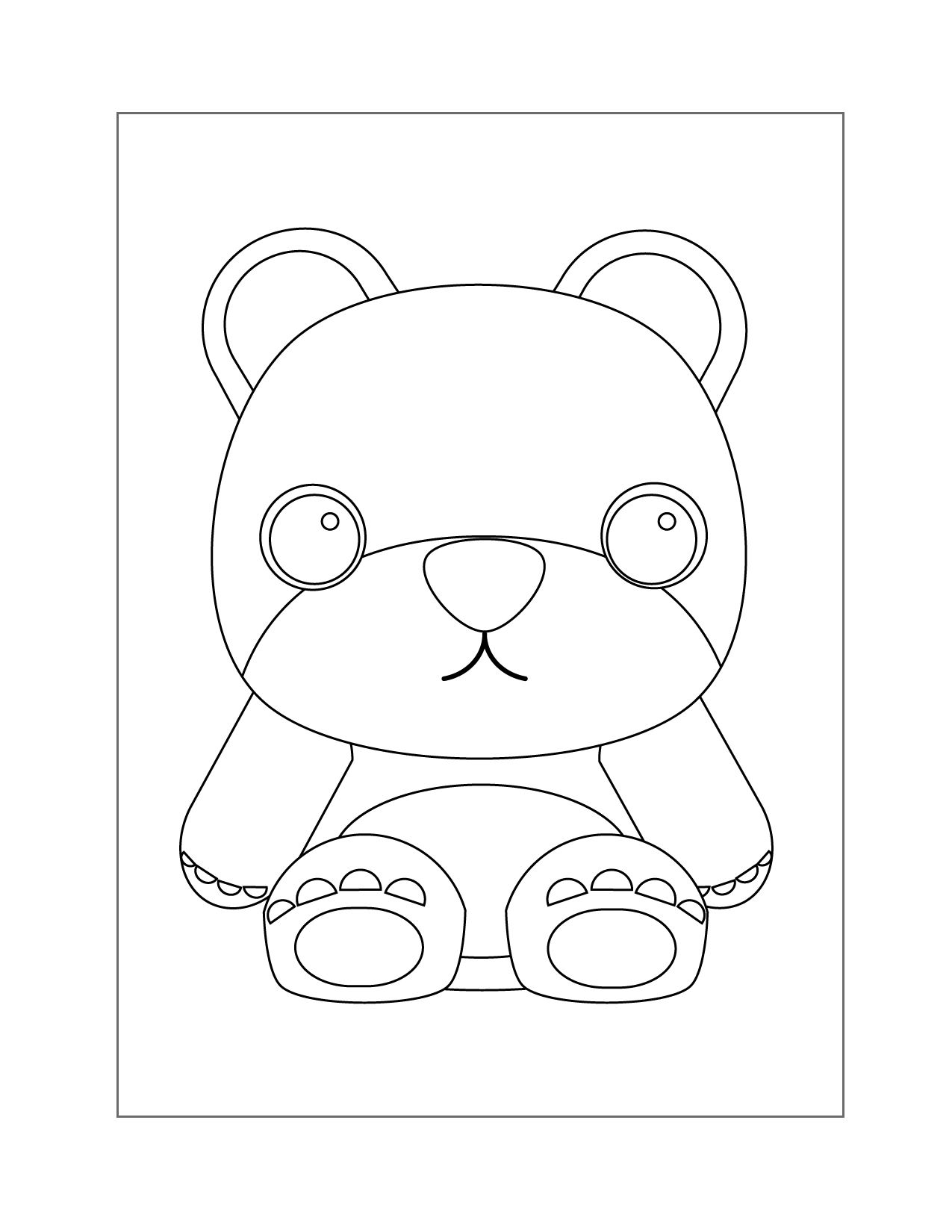Cutest Teddy Bear Coloring Page
