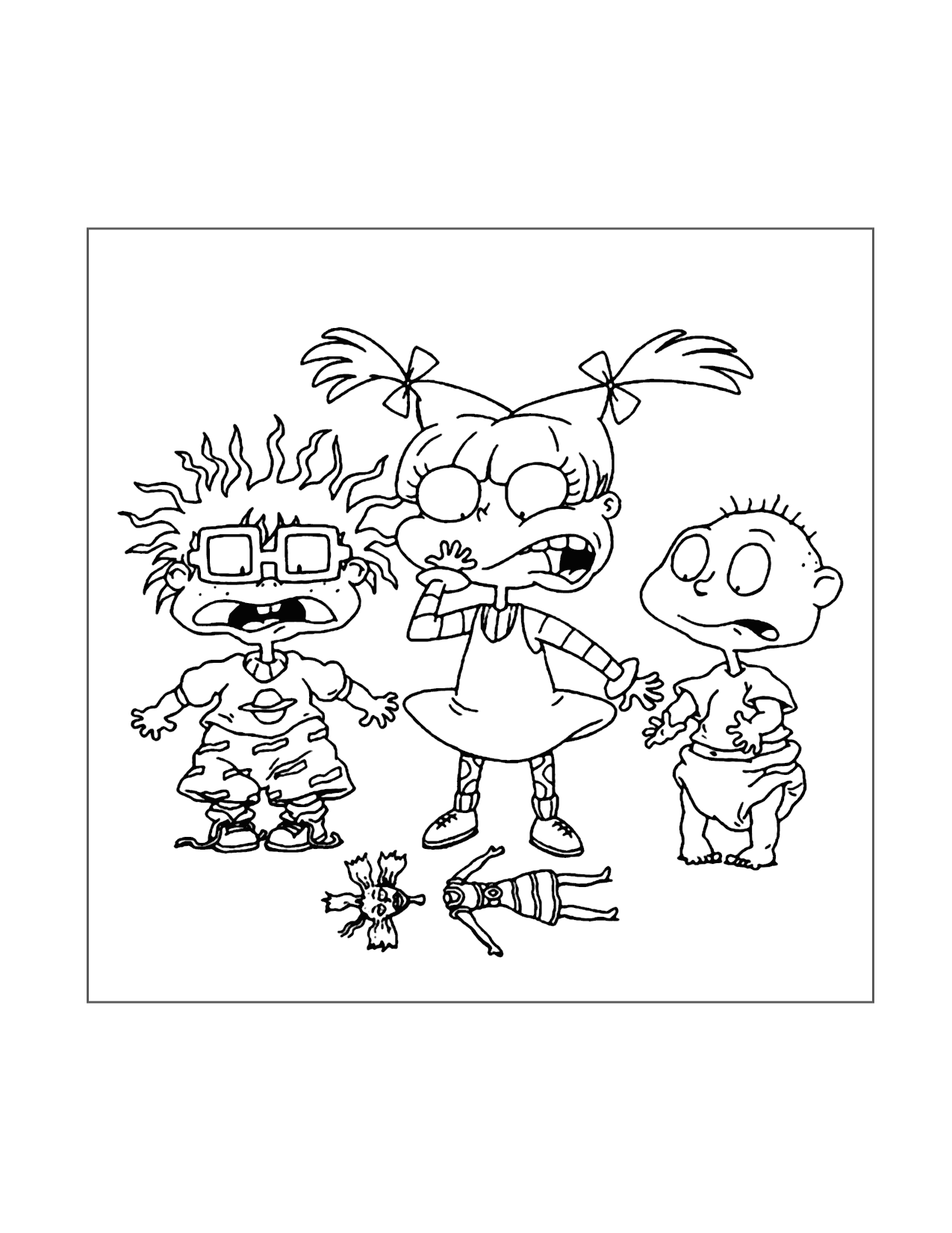 Cynthia Loses Her Head Rugrats Coloring Page