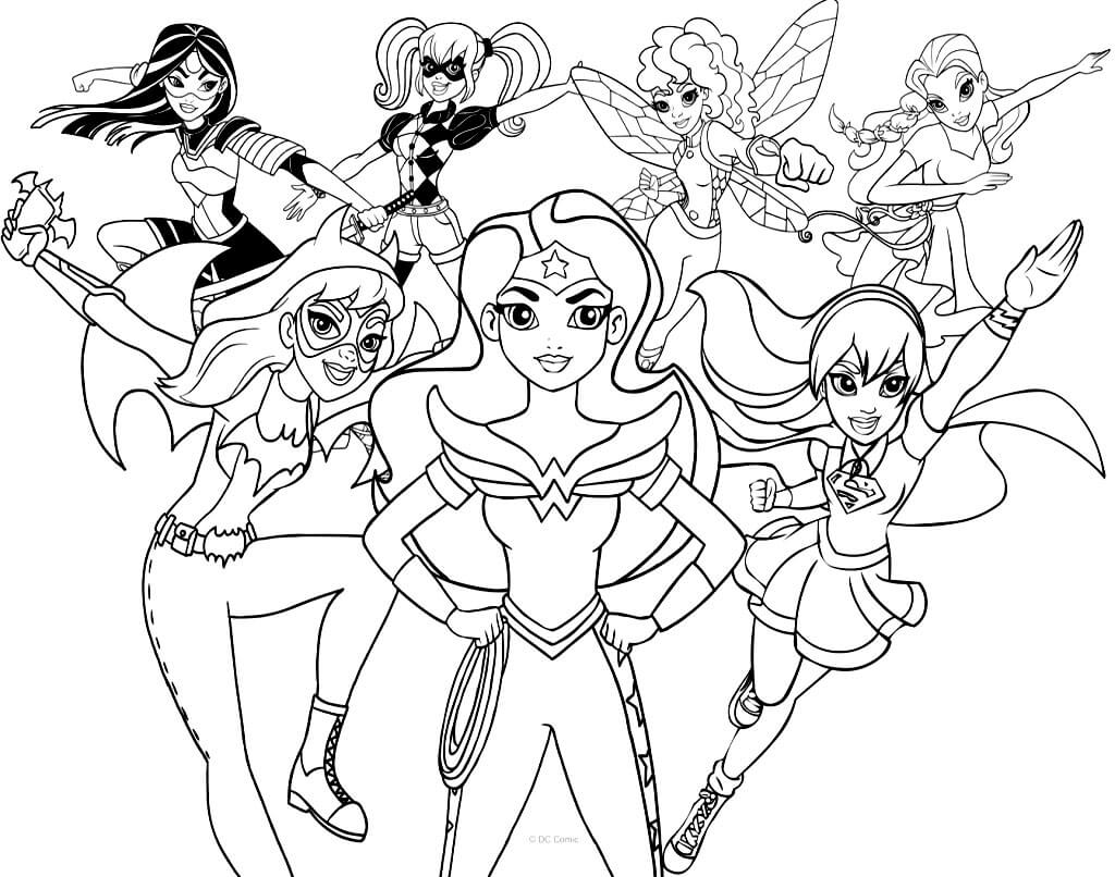 Dc Girls Superhero Coloring Pages