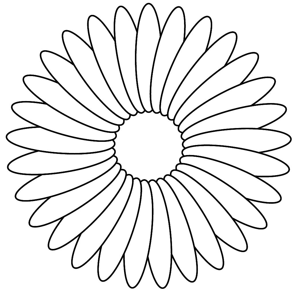 Daisy Line Art To Color