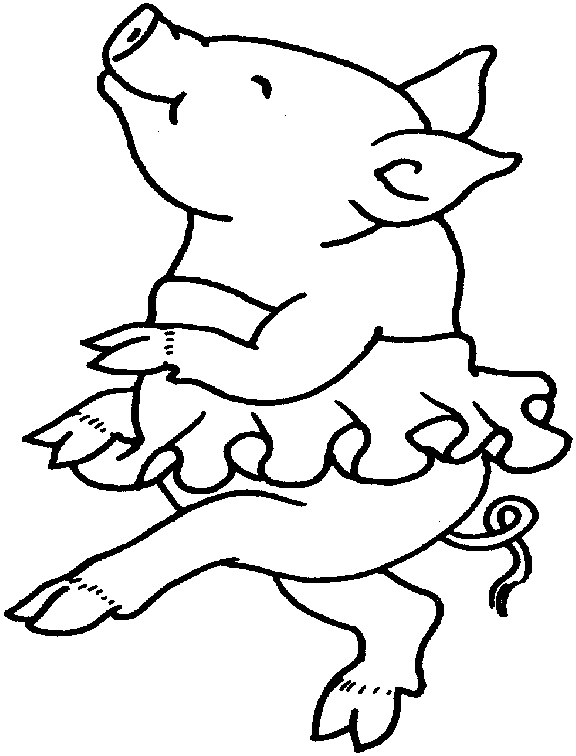 Dancing Pig Coloring Pages