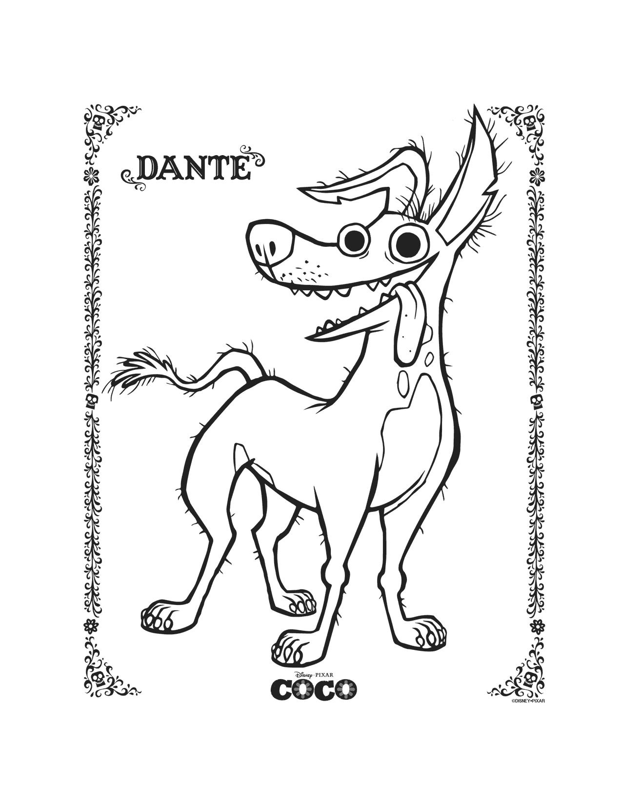 Dante Coco Coloring Page