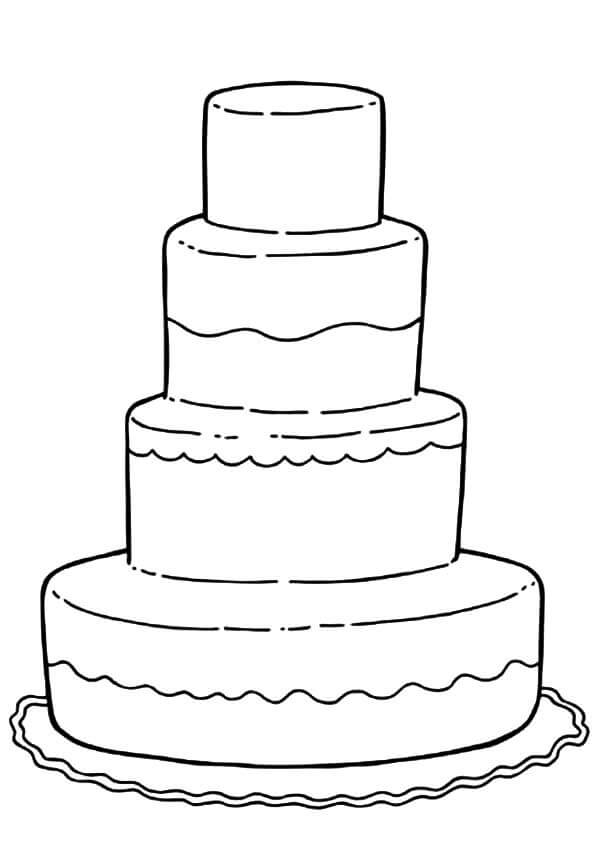 Decorate The Wedding Cake Coloring Activity