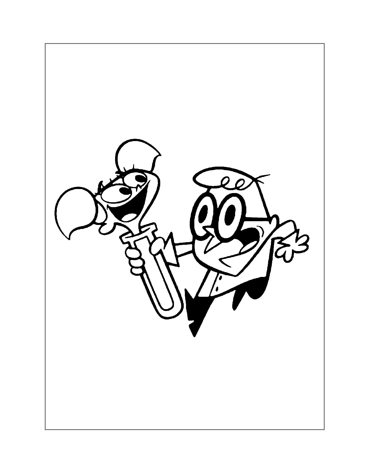 Dee Dee In A Test Tube Coloring Page