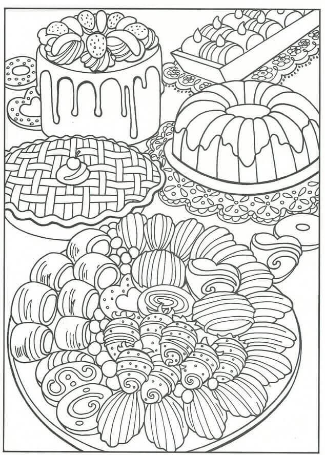 Desert Table Coloring Page