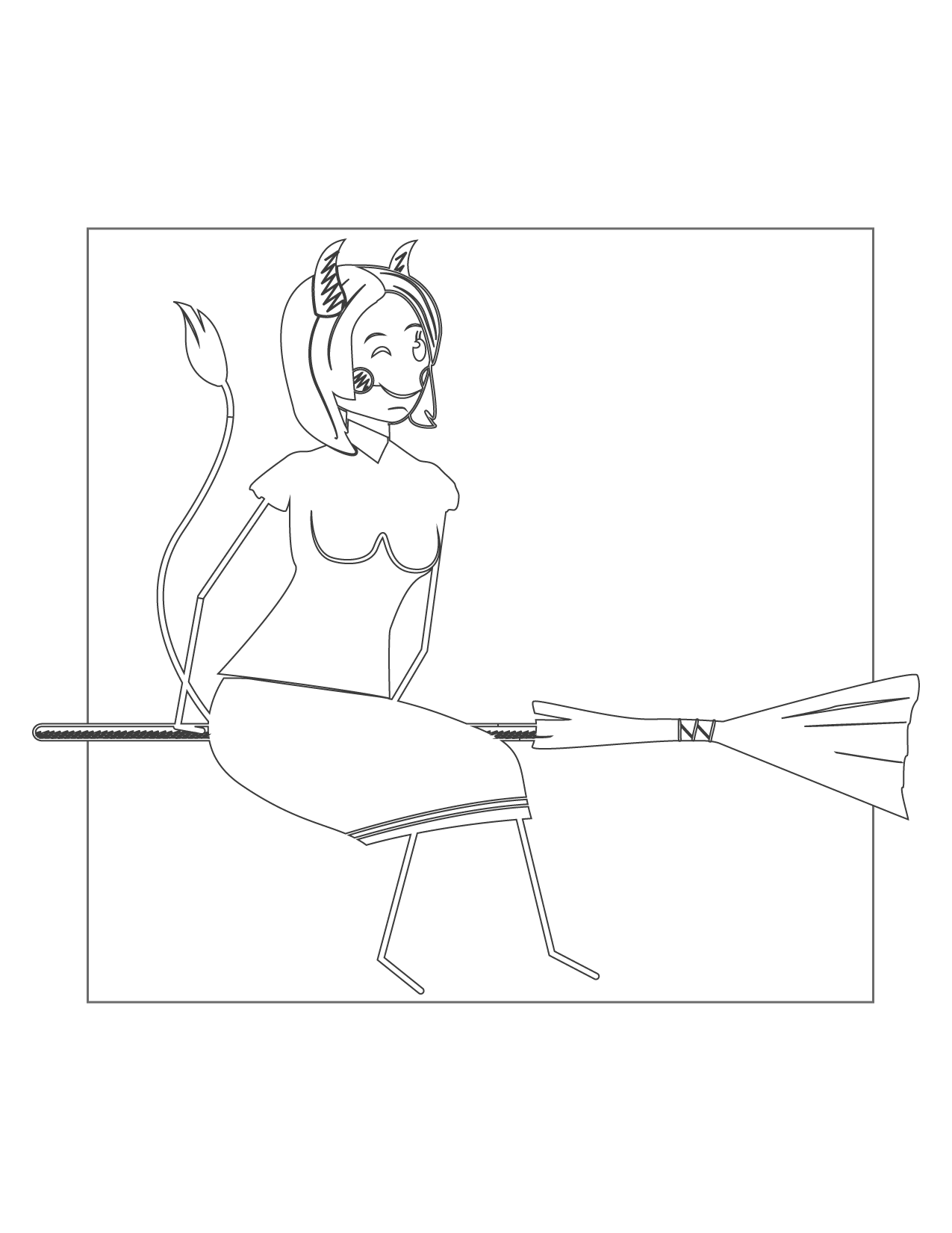 Devil Witch Coloring Page