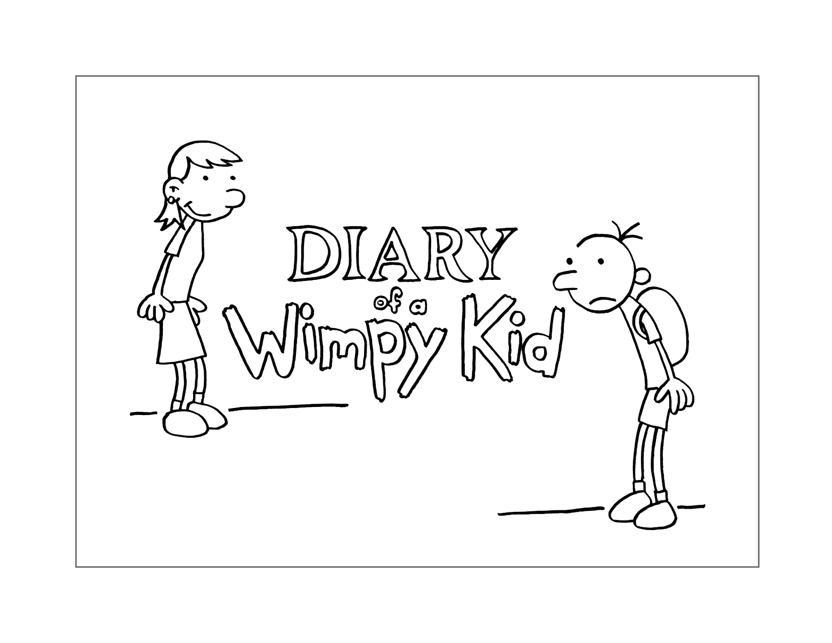 Diary Of A Wimpy Kid Coloring Pages