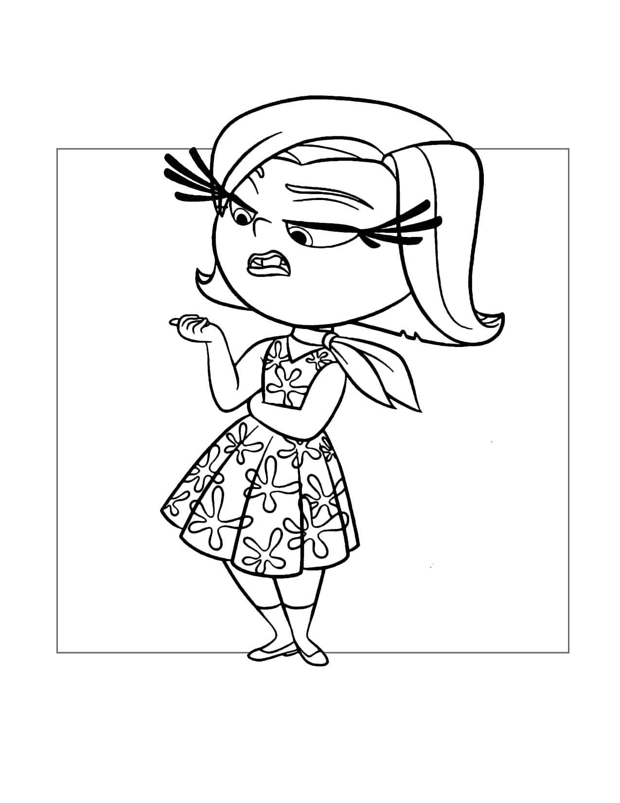 Disgust Inside Out Coloring Page