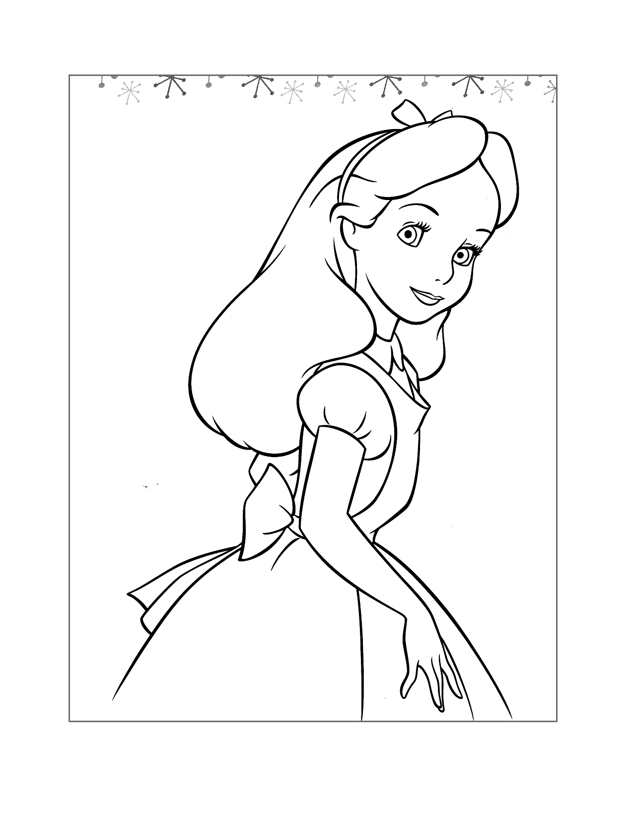 Disneys Alice Coloring Page