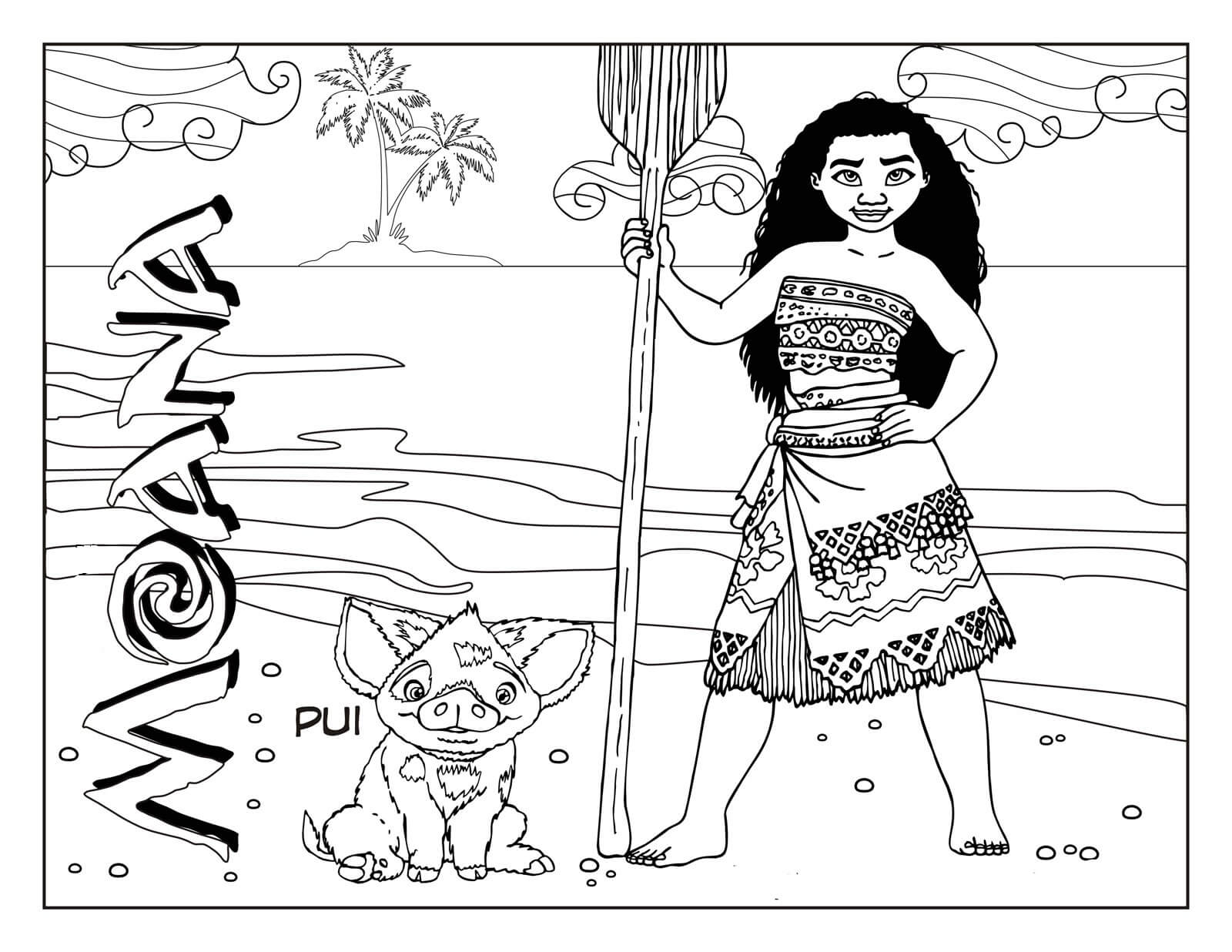 Disneys Moana Coloring Pages