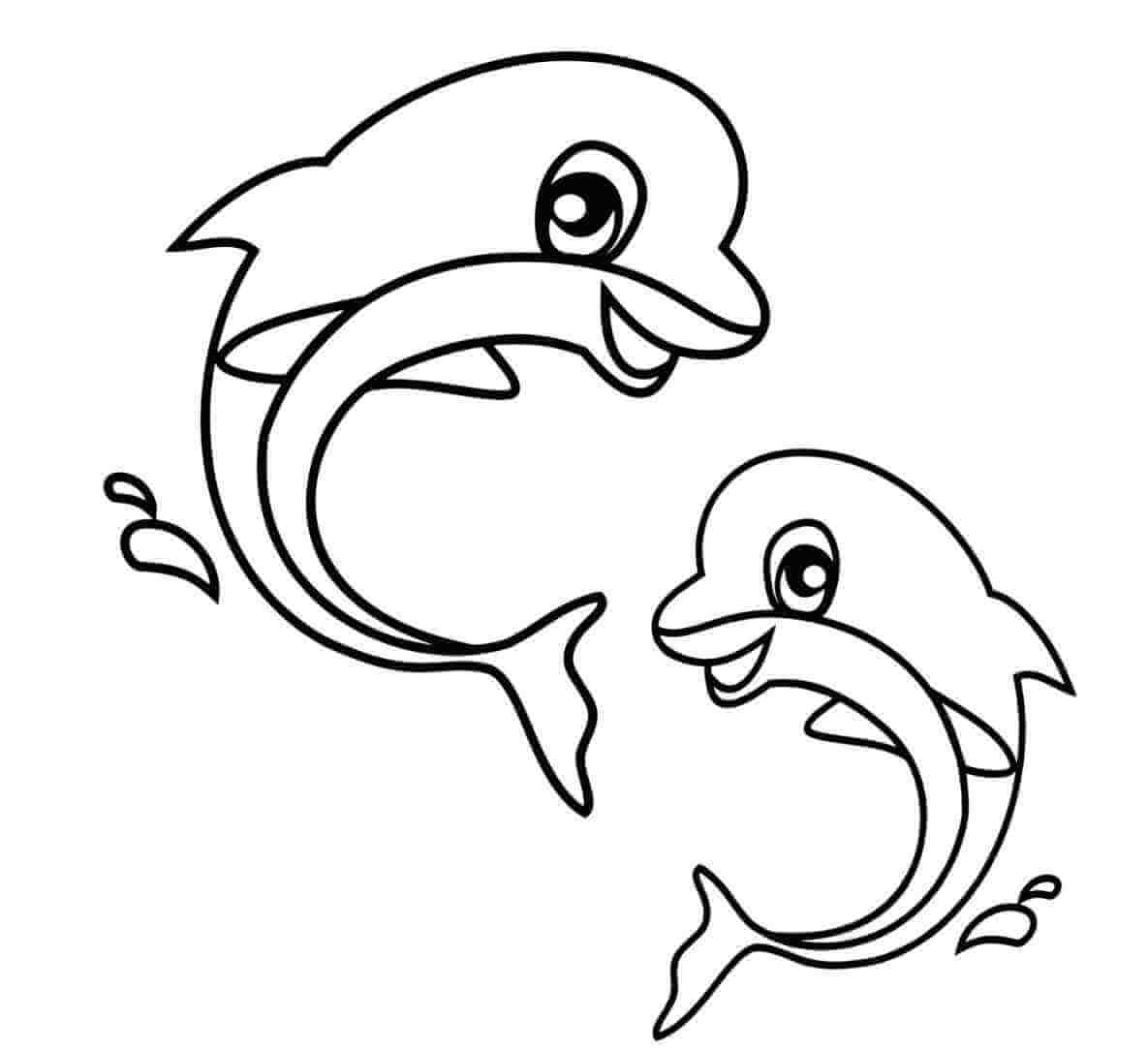 Dolphins Animal Coloring Pages