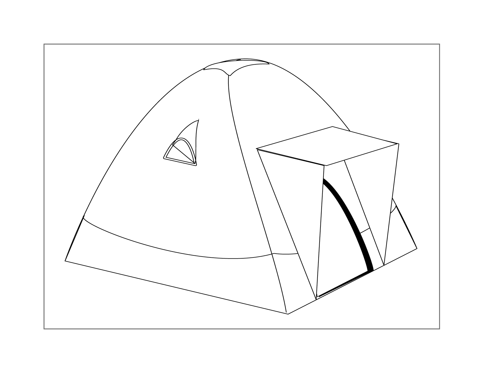Dome Tent Coloring Page