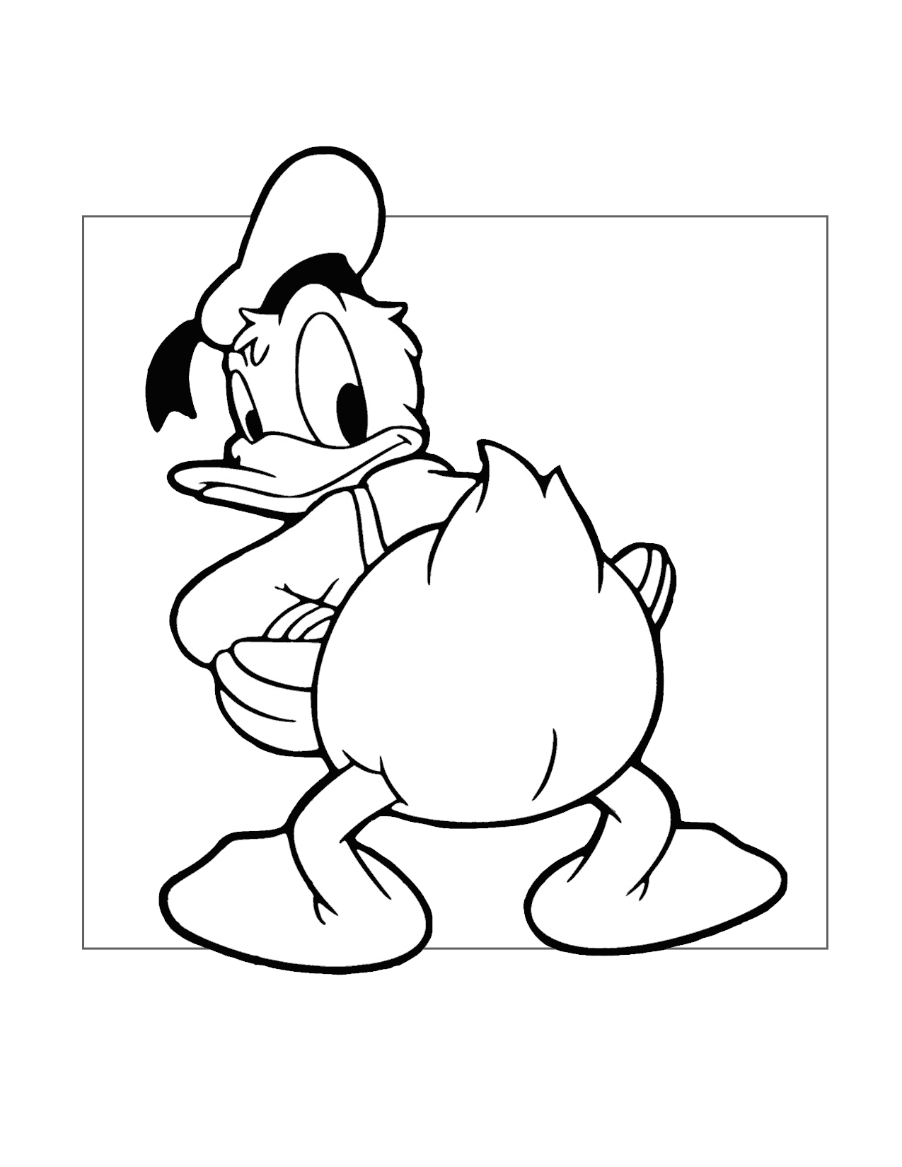 Donald Duck Tail Coloring Page