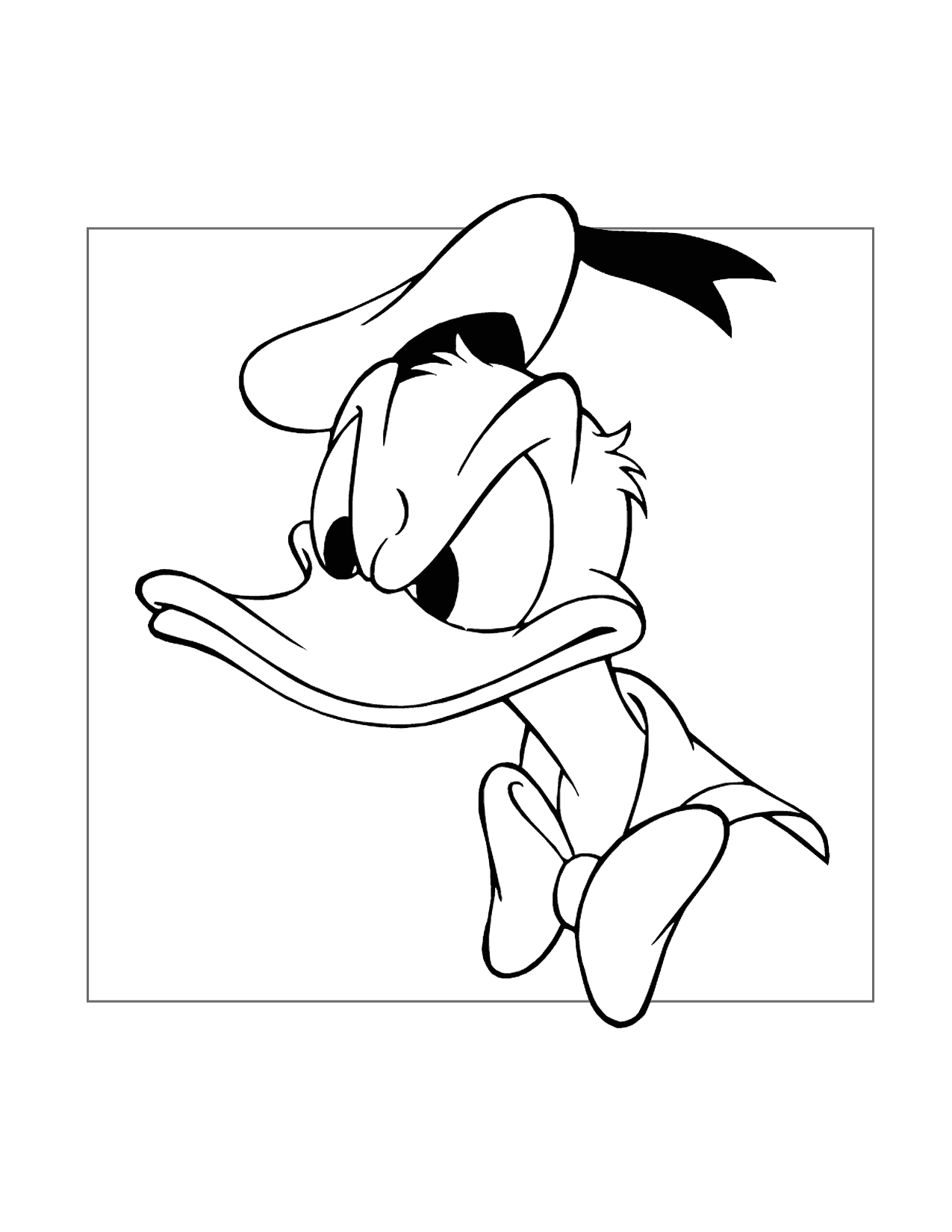 Donald Duck Is Mad Coloring Page
