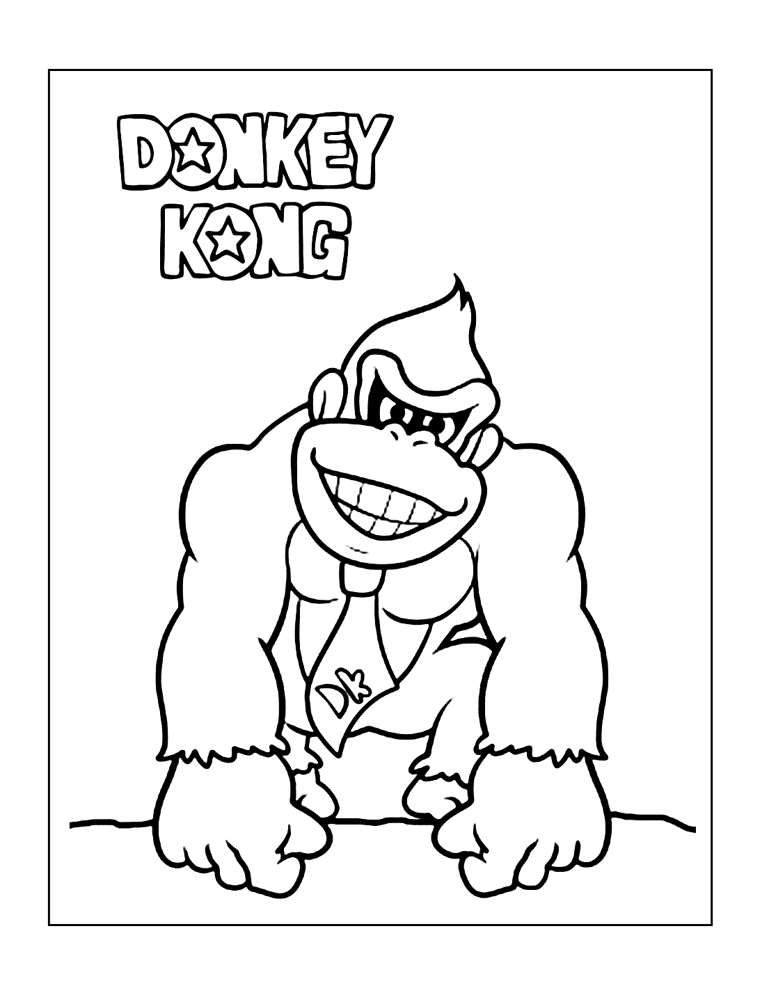 Donkey Kong Printable Coloring Pages