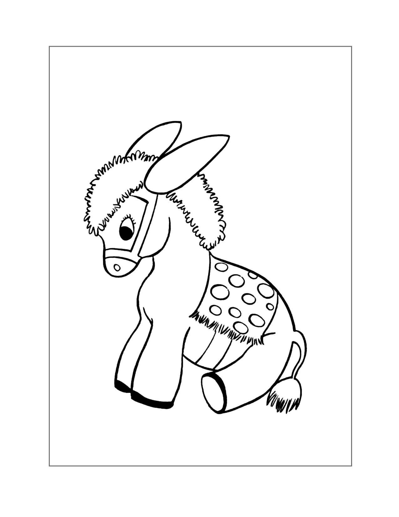 Donkey Toy Coloring Page