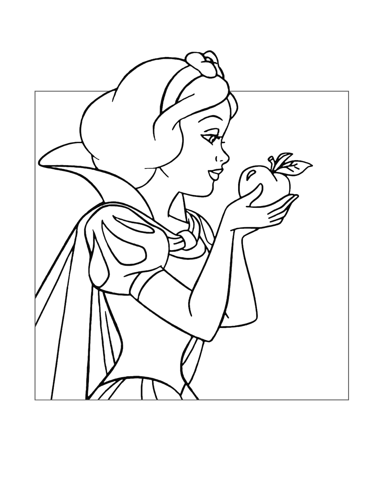 Dont Eat That Apple Snow White Coloring Page