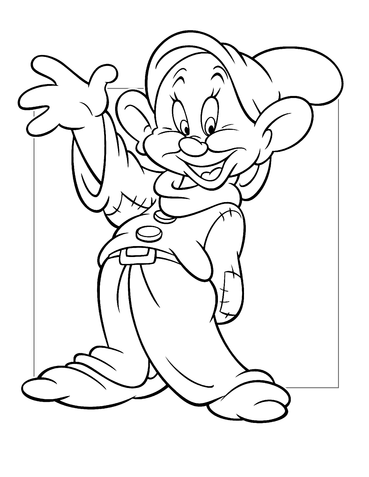 Dopey Dwarf Coloring Page