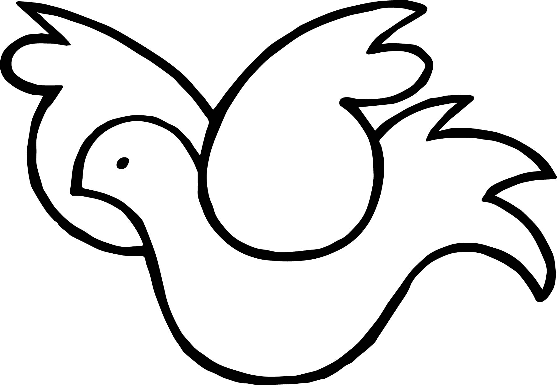 Dove Outline Coloring Page