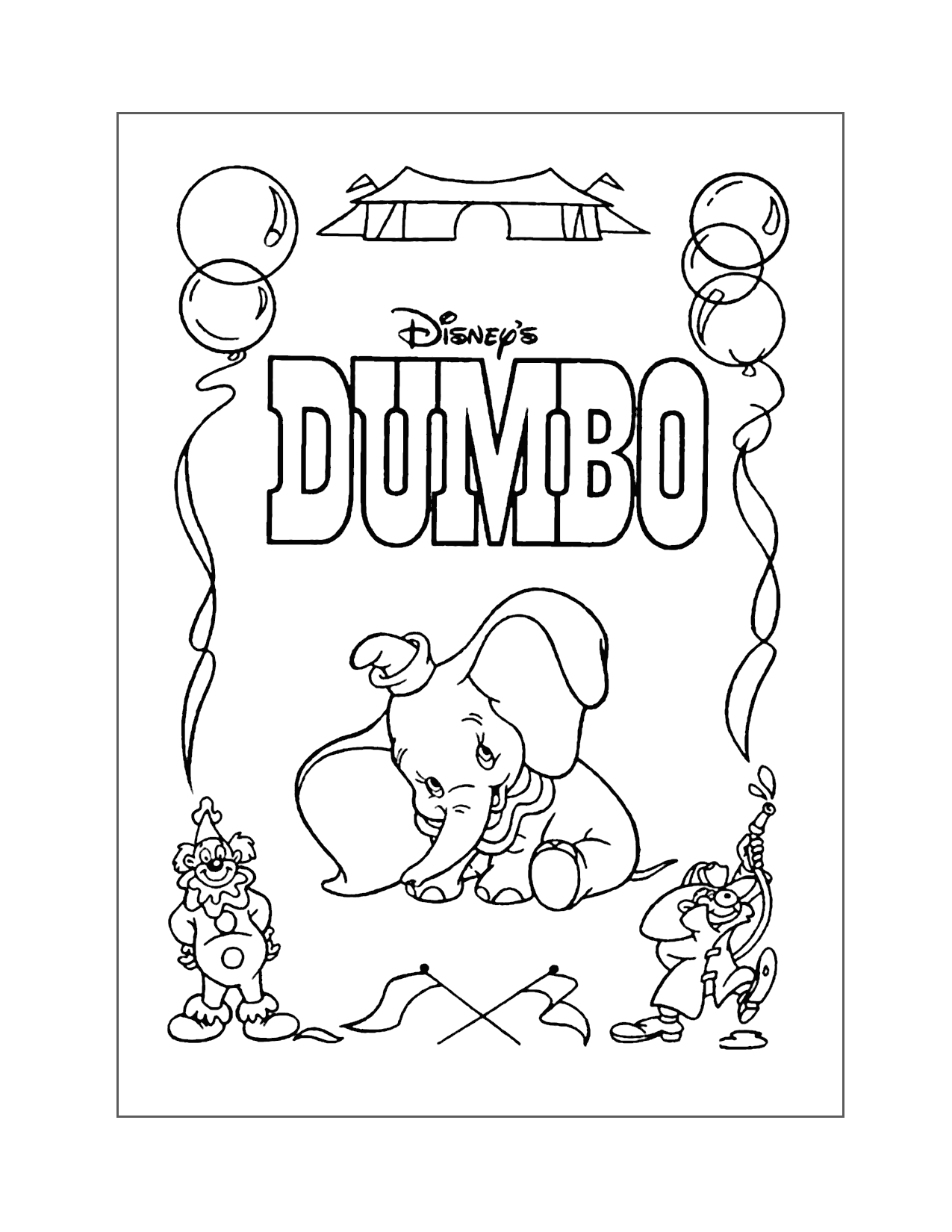 Dumbo Poster Coloring Page