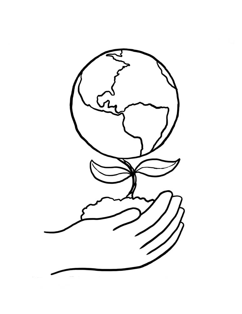Earth Day Kindergarten Coloring Page