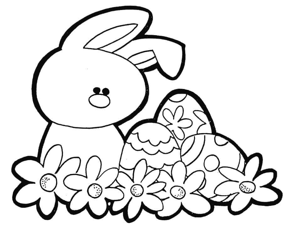 Easter Bunny Coloring Page2