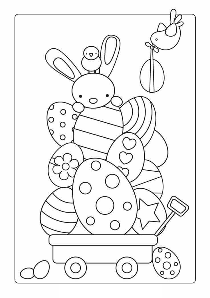 Easter Egg Bunny Coloring Page