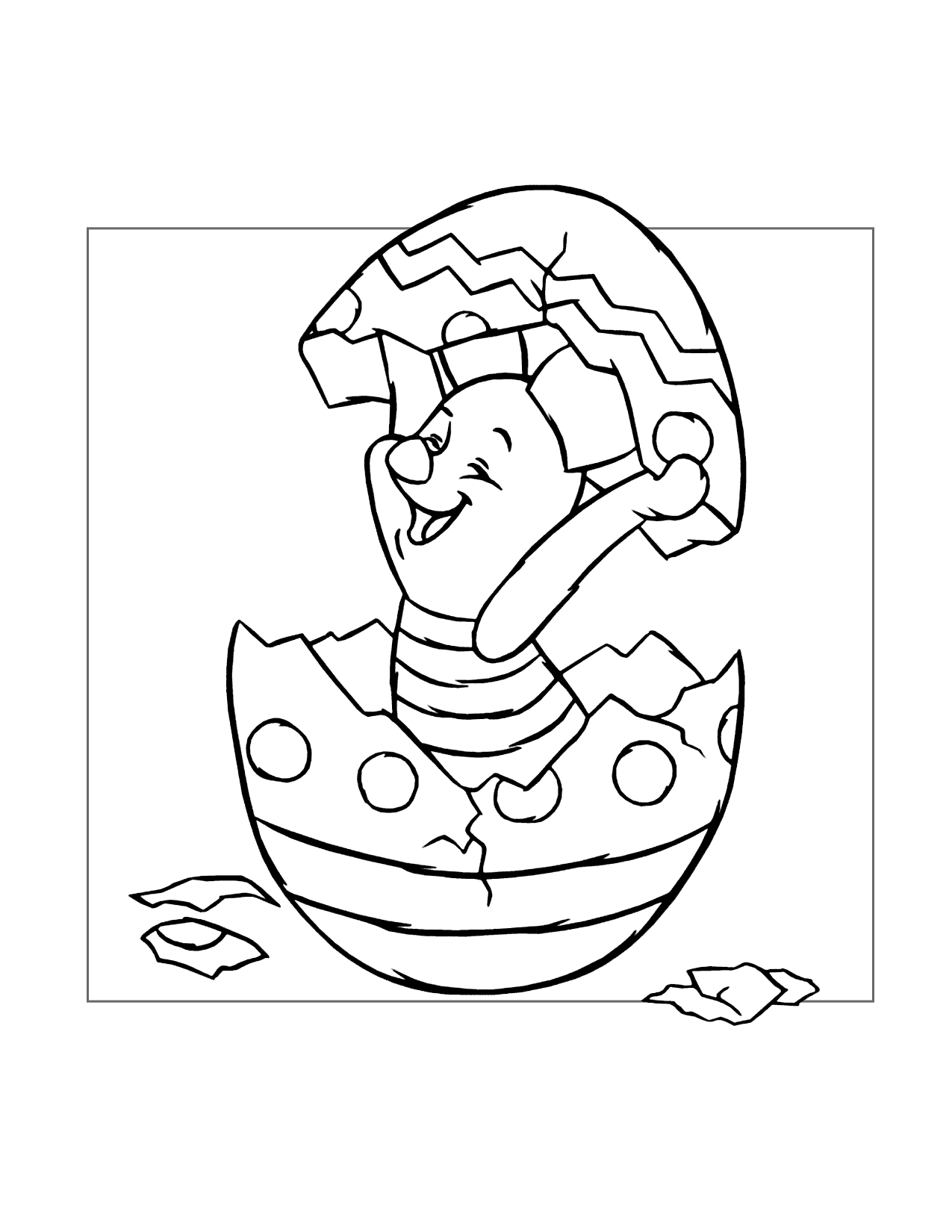 Easter Piglet Coloring Page