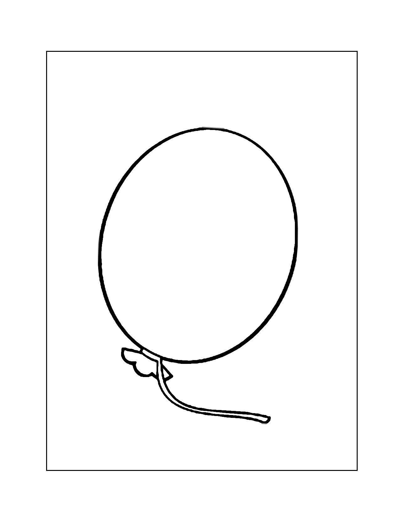 Easy Balloon Coloring Page