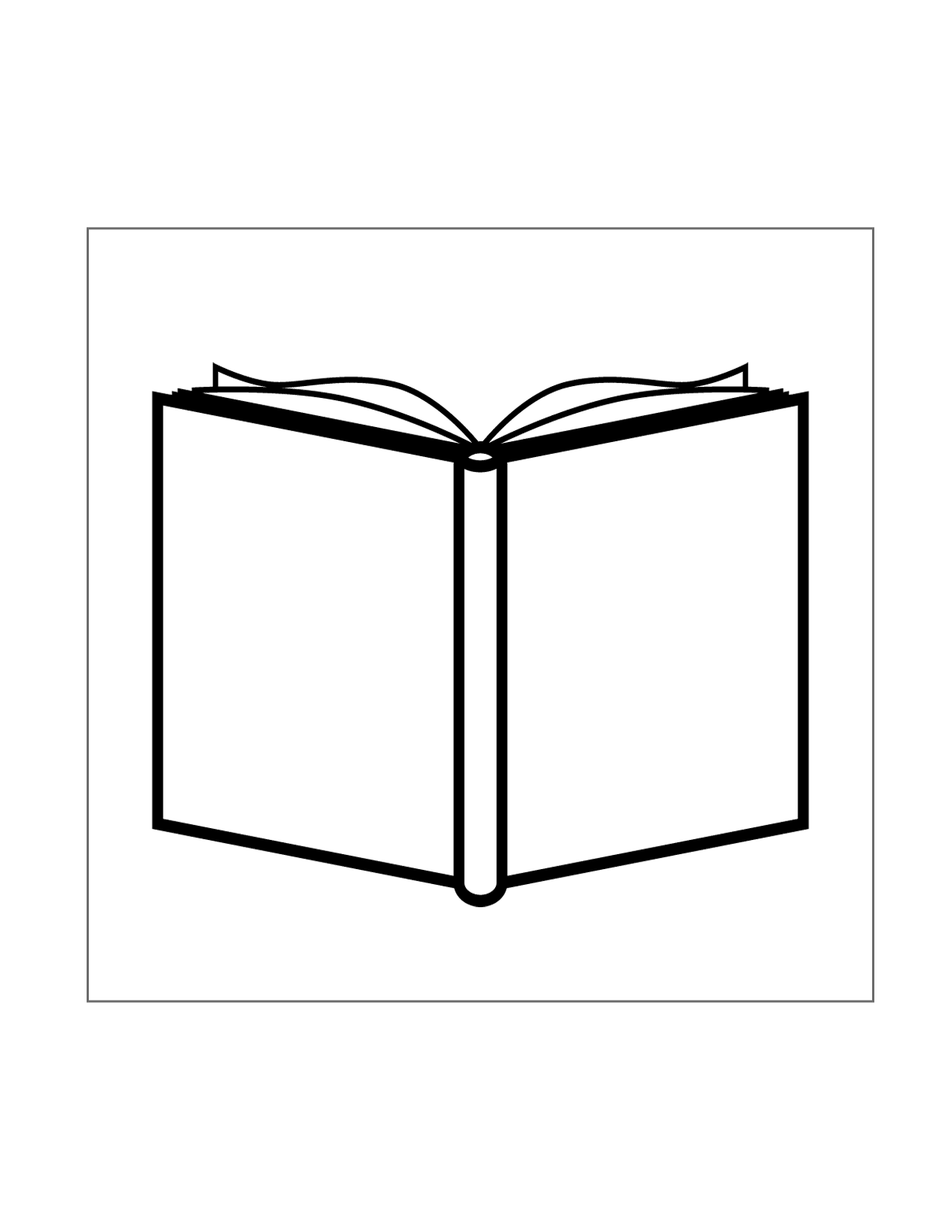 Easy Book Coloring Page