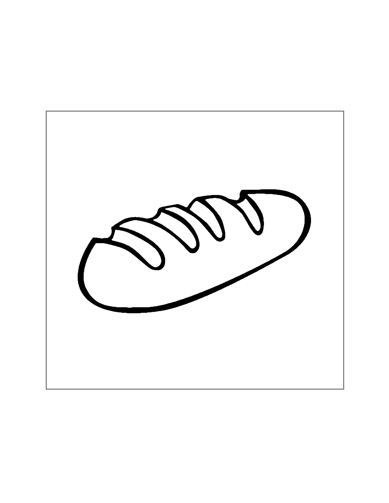 Easy Bread Loaf Coloring Page