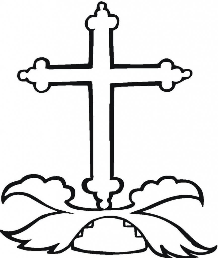 Easy Cross Coloring Pages
