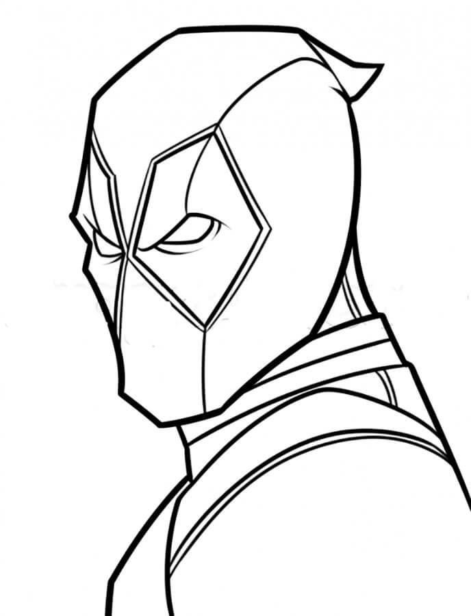 Easy Deadpool Coloring Page