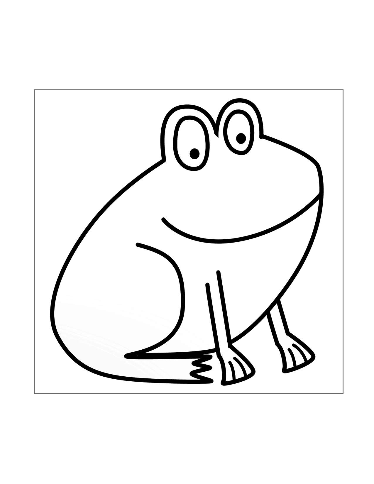 Easy Frog Coloring Pages
