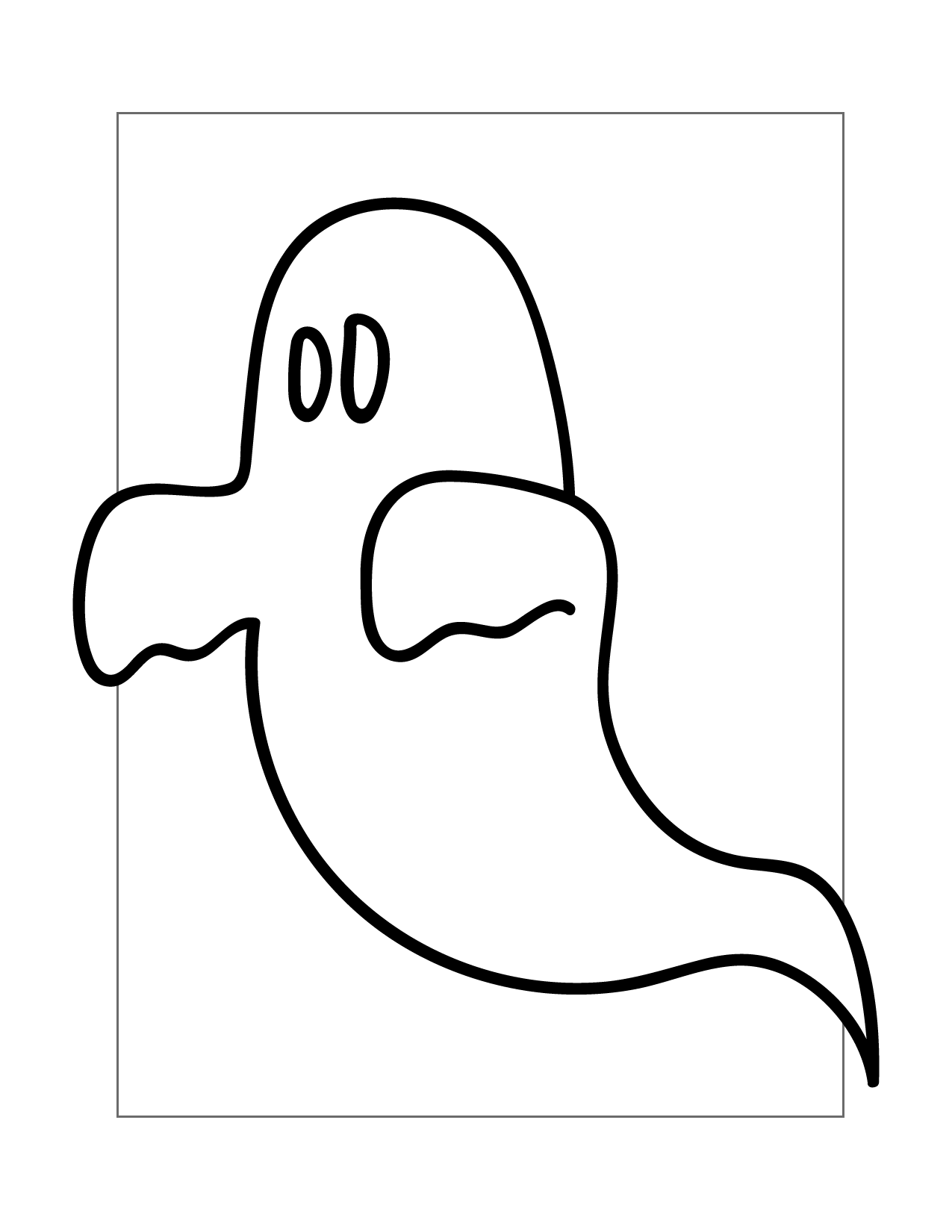 Easy Ghost Coloring Page