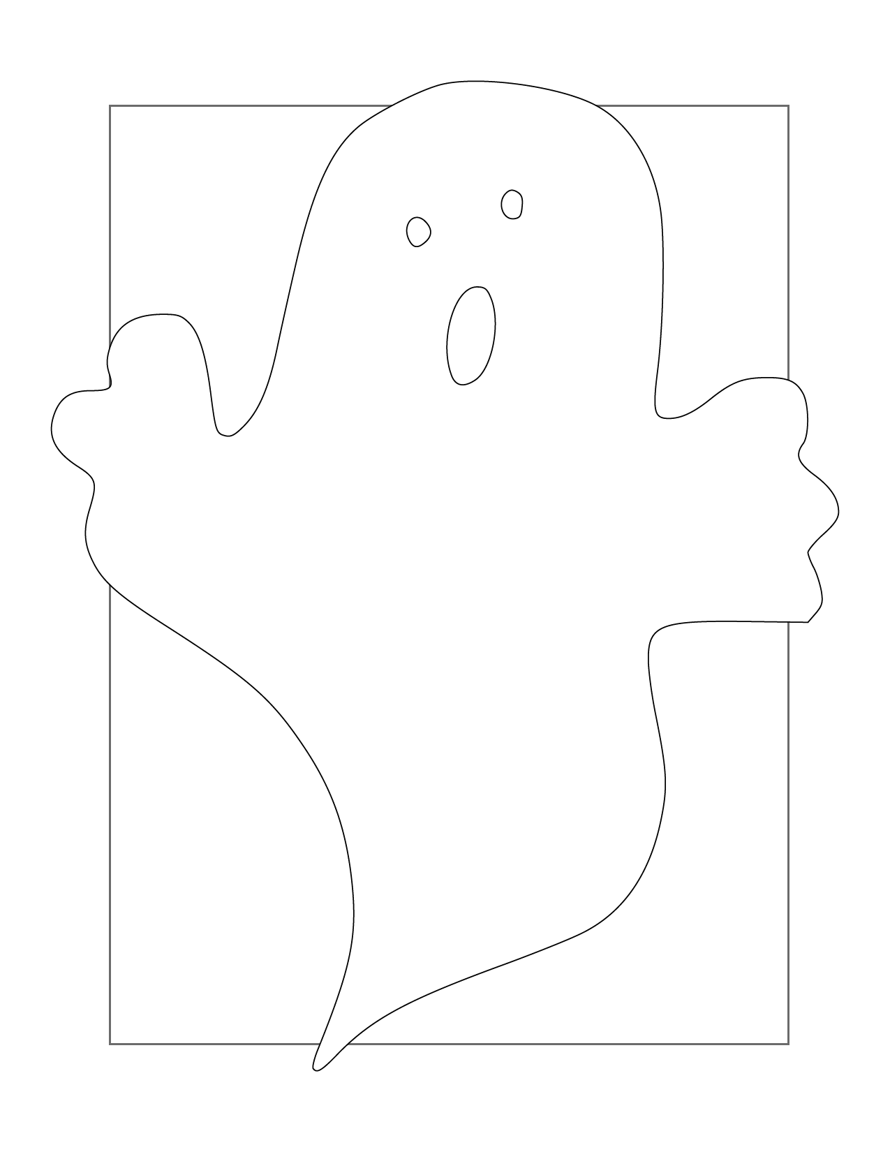 Easy Ghost Coloring Pages