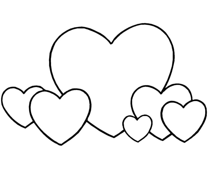 Easy Hearts Coloring Pages