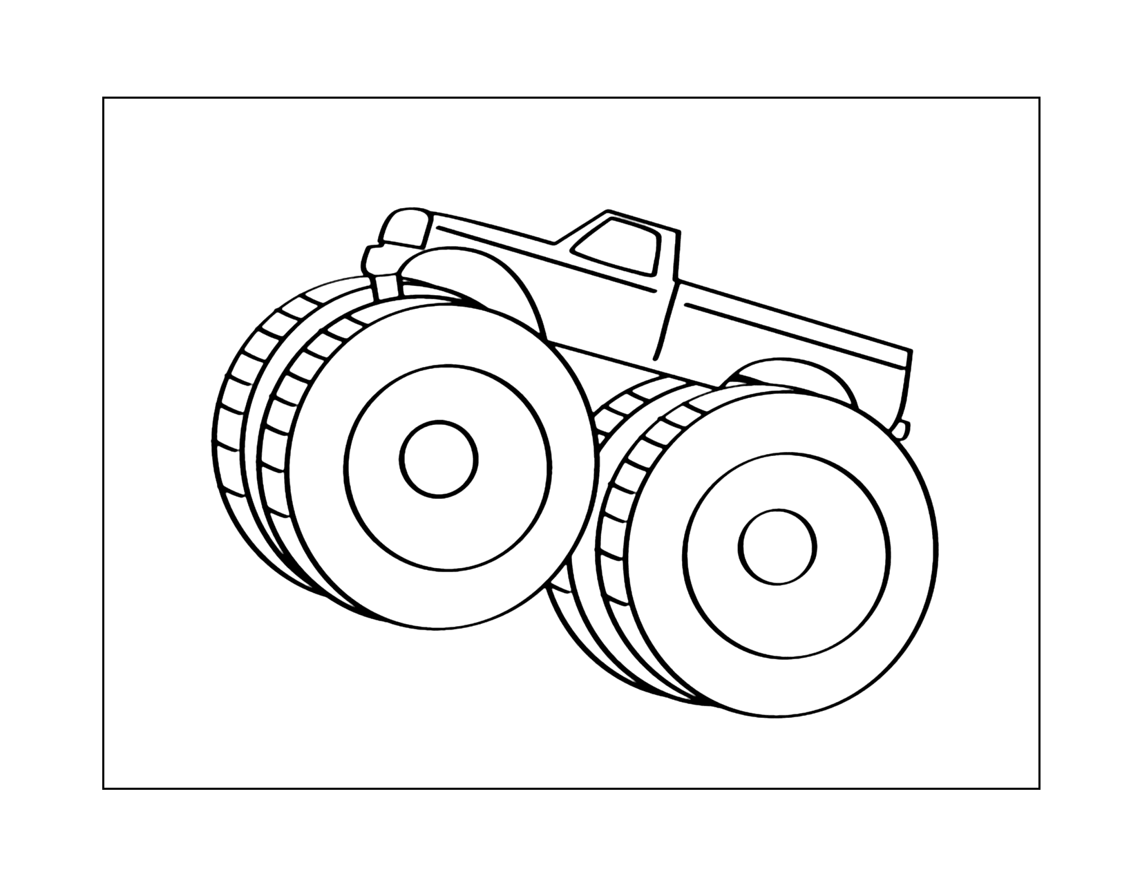 Easy Monster Truck Coloring Page