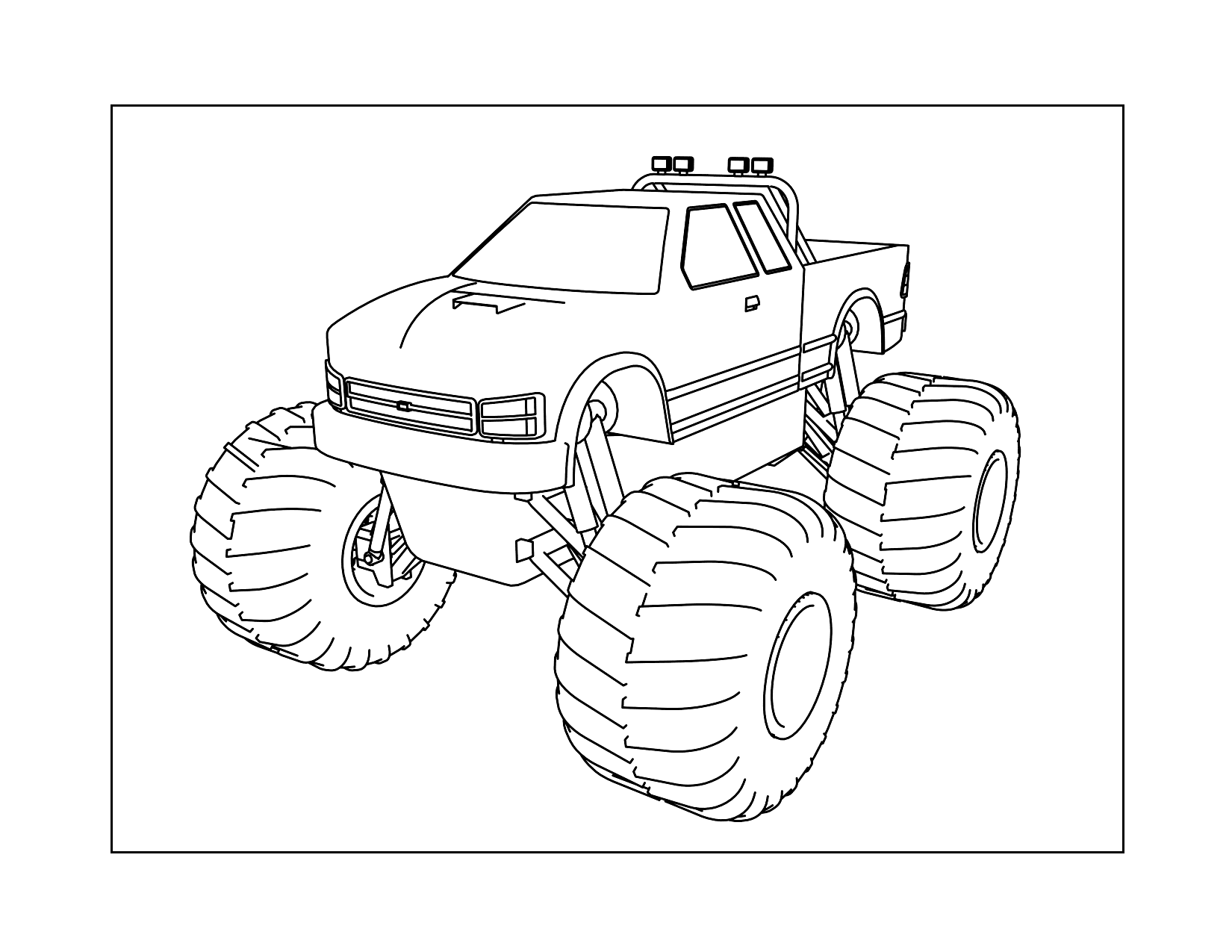 Easy Monster Truck Coloring Pages