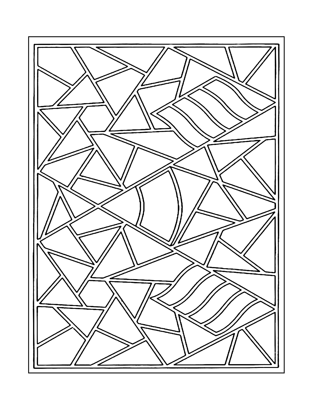 Easy Mosaic Coloring Page