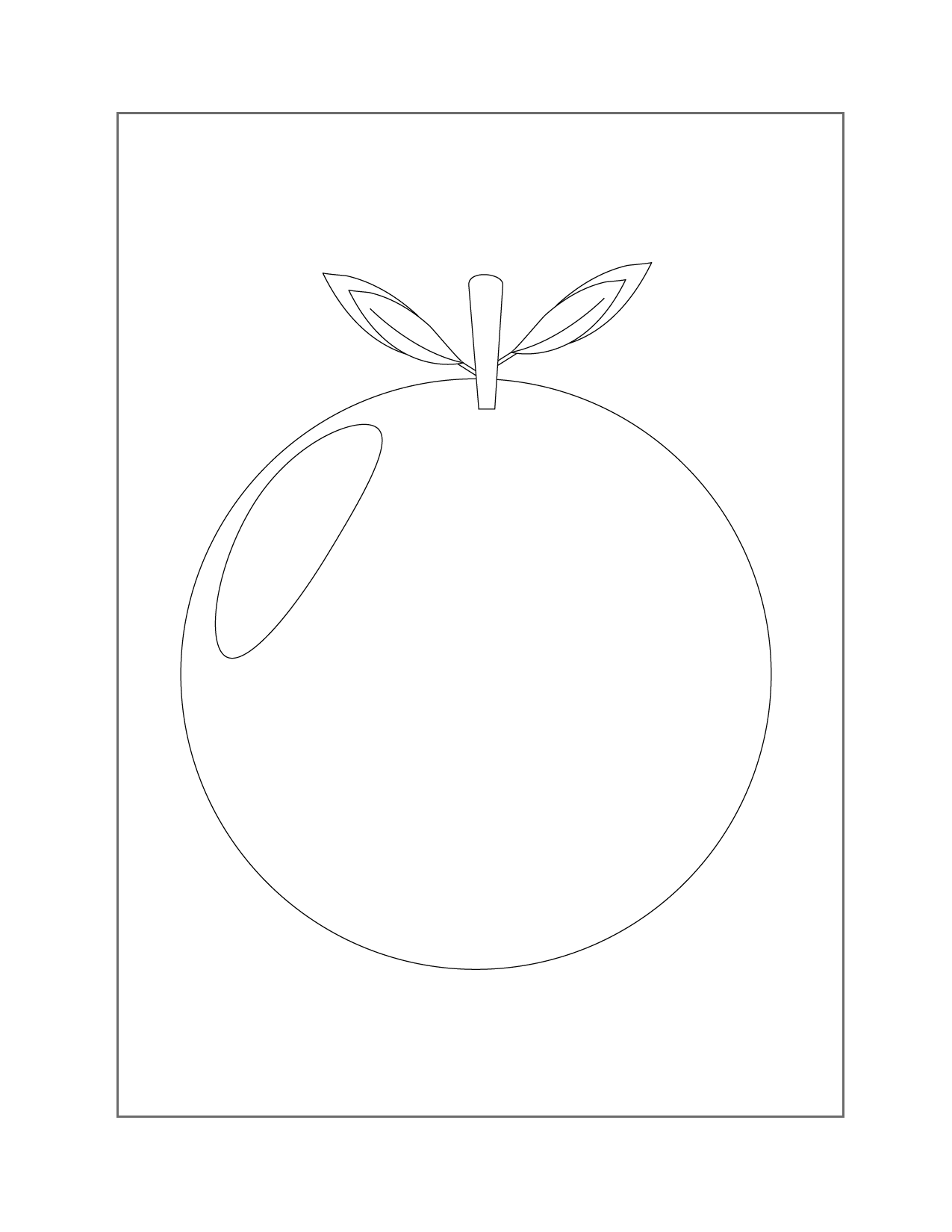 Easy Orange Coloring Pages