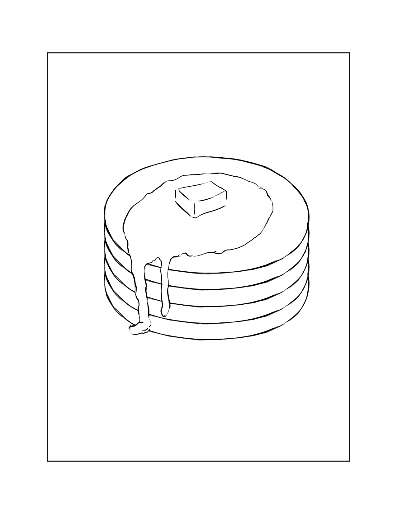 Easy Pancakes Coloring Pages