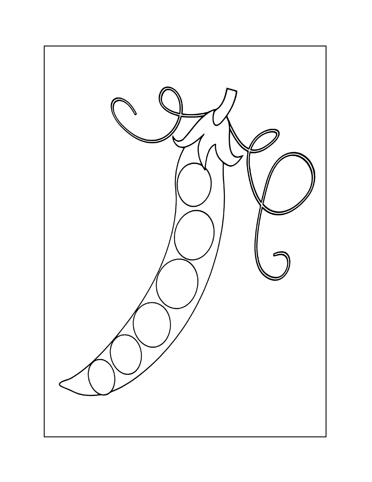 Easy Peas Coloring Page
