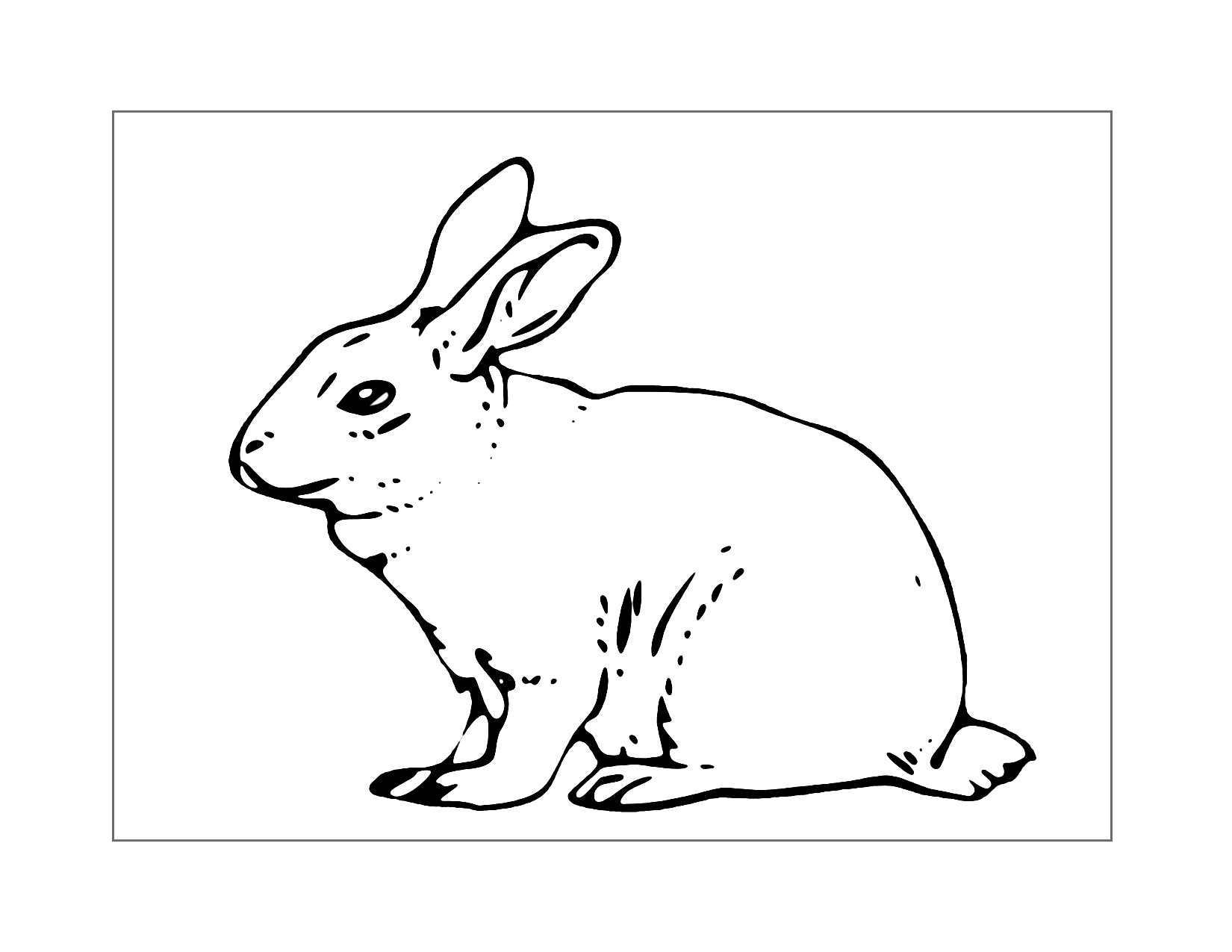 Easy Rabbit Coloring Page