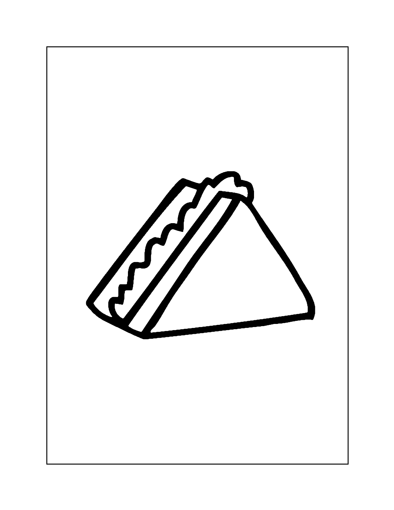 Easy Sandwich Coloring Page