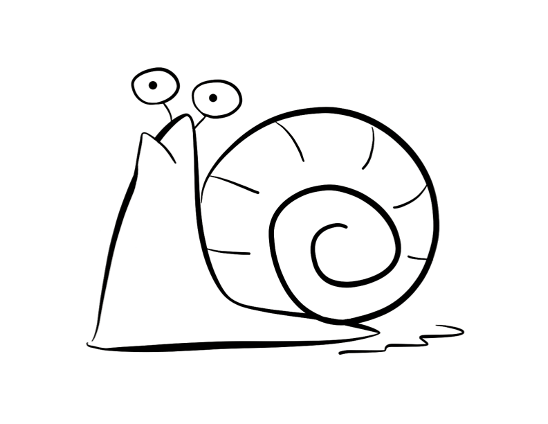 Easy Snail Coloring Pages