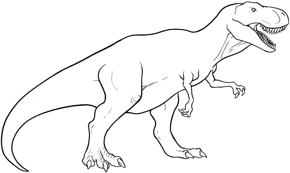 Easy T Rex Coloring Pages