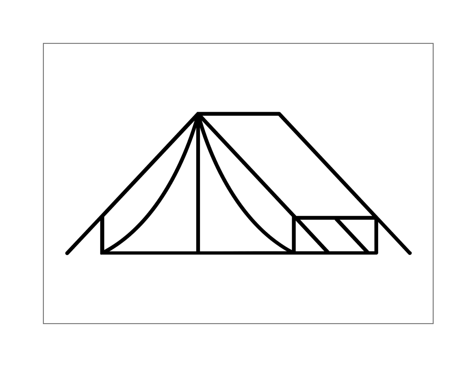 Easy Tent Coloring Page